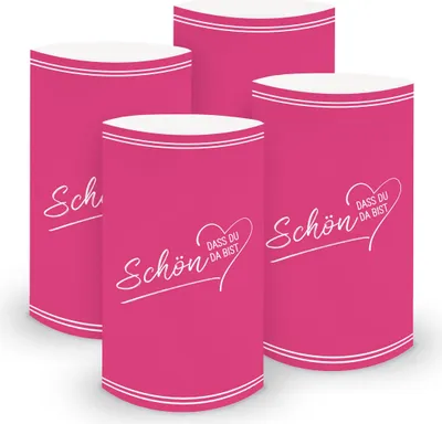 Produktbild von ITENGA 6x Windlichter Schön dass du da bist V2 pink