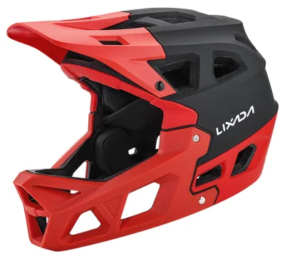 Produktbild von Vollgesichts-Mountainbikehelm für Erwachsene, Renn-Downhill-MTB-Helm für Männer/Frauen, Mountainbikehelm für Erwachsene mit Visier, über 31 Belüftungsöffnungen, Fahrradhelm
