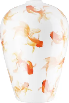 Produktbild von GILDE Vase bauchig Neon weiß H. 30 cm, 60579