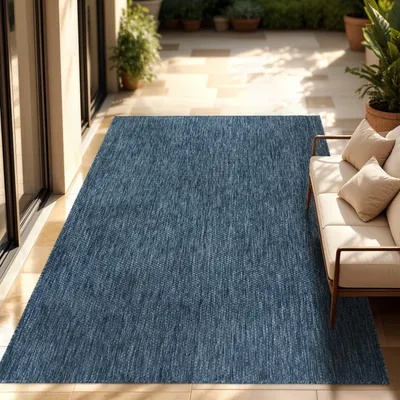 Produktbild von In- & Outdoor Teppich Flachgewebe einfarbig modern wetterfest für Terrasse Küche Grösse 300x400 cm