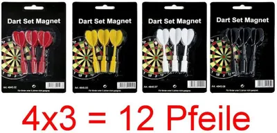 Produktbild von 4 Satz Ersatz Magnetpfeile (12 Stück) für Magnet Dartboard