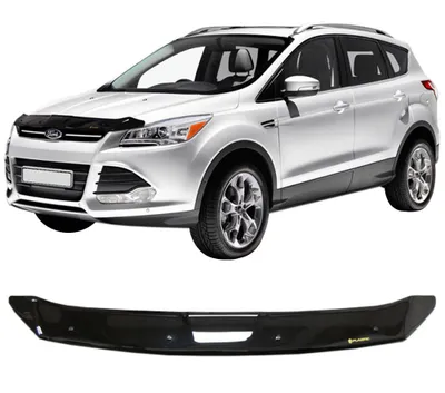 Produktbild von SCOUTT | Motorhaube Windabweiser Insekten Steinschlagschutz Für Ford Kuga 2012-2016, Aerodynamisch, Einfache Montage, Getönt, Spezielle Halterungen Für Die Haube (Ohne Bohren)