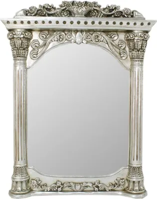 Produktbild von Casa Padrino Barock Wandspiegel Silber 90 x H. 115 cm - Barockstil Spiegel Antik Stil Möbel