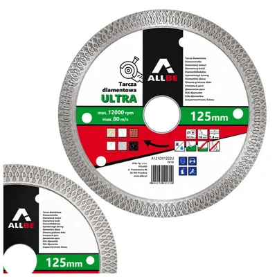 Produktbild von Diamanttrennscheibe Ø125mm extra dünn Fliesen, Feinsteinzeug, Keramik, Riemchen