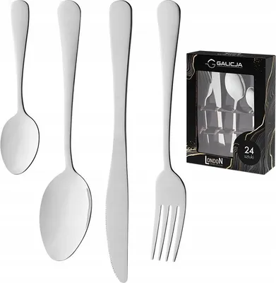 Produktbild von Besteckset London Galicja, 24-teilig – Edelstahl