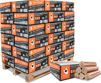 Produktbild von Heizfuxx BBQ-Buchenholzbriketts 18kg x 18 Gebinde 324kg 18er Palette