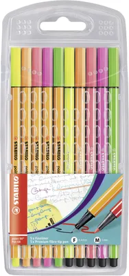 Produktbild von Fineliner & Filzstifte - STABILO point 88 + Pen 68 - 10er Pack - Neonfarben