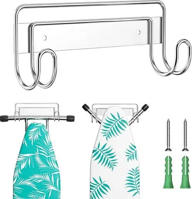 Produktbild von Famanu Halter Wandhalterung für Bügelbrett aus rostfreiem Stahl - ideal für Waschräume