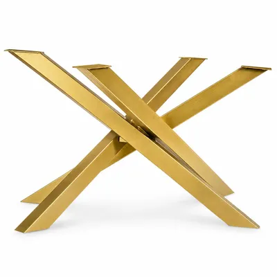 Produktbild von Magnetic Mobel Tischgestell (Gold, 150x81xH71 cm) Orion Design Kreuzgestell Schwerlast massiv Tischkufen Stahl Tischbeine Metall