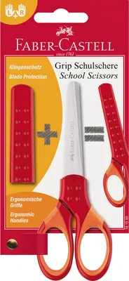 Produktbild von Schulschere Grip 181550 rot Packung mit 5 Stück