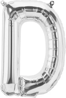 Produktbild von Folienballon Buchstabe D, silber, ca. 100 cm
