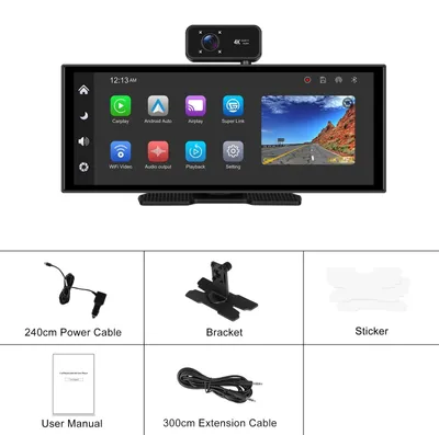 Produktbild von Autoradio Multimedia Bildschirm - Nur Monitor - Touchscreen 26 cm - Auflösung 720×1920 - Doppel-DIN - FM & Rückfahrkamera-Eingang - MicroSD bis 64 GB - Schwarz