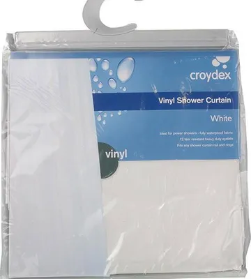 Produktbild von Vinyl Duschvorhang Weiß WI489 (One Size) (One Colour)
