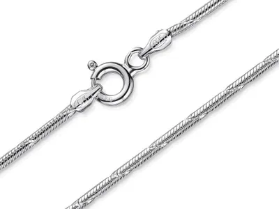 Produktbild von SILBERKETTEN STORE Schlangenkette, geprägt 1,4mm - 925 Silber, Länge wählbar von 38-120cm - 50cm