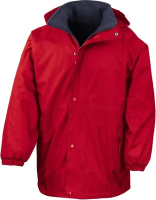 Productafbeelding van Result StormDri 4.000 heren fleecejas, winddicht, waterdicht, model BC884 (2XL) (Rood/Marineblauw)