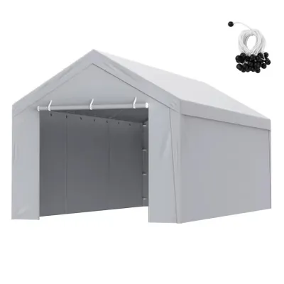 Obrázok produktu pre Náhradný kryt prístrešku pre auto, odolný voči vode, UV ochrana, 3x6 m sivý