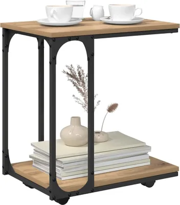Produktbild von Langlebige Beistelltisch Artisan-Eiche 50 x 35 x 55.5cm Holzwerkstoff - Konsolentische Möbel783169 - Konsolentische