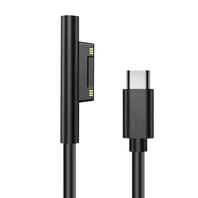 Immagine prodotto di Cavo di ricarica USB-C (45W) per Microsoft Surface Pro 7 / Pro 6 / Pro 5 / Pro 4 / Pro 3 / Surface Go, colore nero