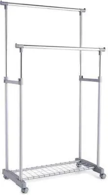 Produktbild von Zeller Rollkleiderständer, 2-tlg. 83x43x93,5-170