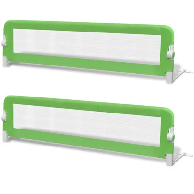 Immagine prodotto di vidaXL Protezione letto per bambini 2 pz. Verde 150x42 cm