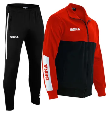Produktbild von OMKA Trainingsanzug Sportanzug Jogginganzug Freizeitanzug, Größe:58/3XL, Farbe:Rot