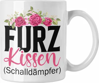 Produktbild von Trendation - Furzkissen Schalldämpfer Lustiger Gag Geschenkidee Männer Lustige Tasse (Weiß)