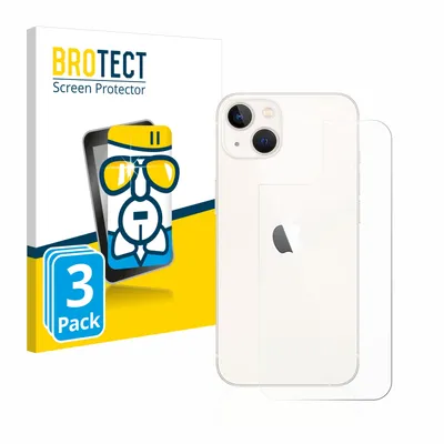 Produktbild von 3x BROTECT Schutzglas für Apple iPhone 13 (Rückseite) Schutzfolie Panzer Folie Glas Display Schutz klar