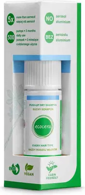 Zdjęcie produktu dla ECOCERA PUSH-UP Dry Shampoo - Suchy Szampon do każdego rodzaju włosów, 15 g