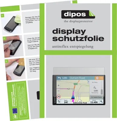 Produktbild von 3x Schutzfolie für Garmin DriveSmart 61 LMT-D matt Displayschutzfolie Folie Display Schutz dipos