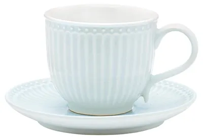 Image de Tasse et soucoupe en céramique Alice Pale Blue