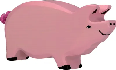 Produktbild von Eber Bauernhof Holzfigur Schwein Holzspielzeug von Holztiger