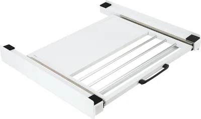 Produktbild von Bettizia Zwischenbaurahmen mit Handtuchhalterung, Verbindungsrahmen max. 30 kg, für Waschmaschine und Trockner übereinander stellen