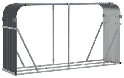 Productafbeelding van vidaXL Houtopslag voor hout, antraciet, 180x45x100 cm, verzinkt staal