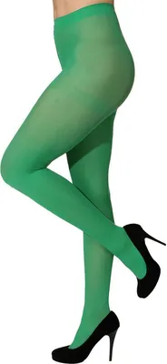 Strumpfhose grün Kostüm-Zubehör für Damen und Kinder Gr. 116-3XL blickdicht Accessoire Fasching Karneval Mottoparty Kinder-Strumpfhose Kinderfasching