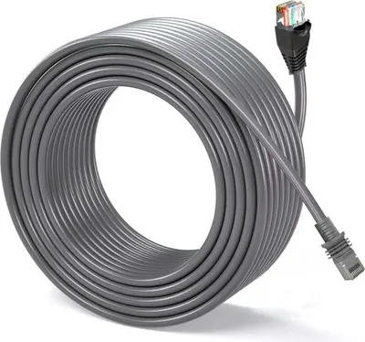 Produktbild von Elfcam - 20m Ethernet-Kabel Starlink Gen 3 Cat 6 26AWG, mit Starlink-Stecker (IP68) auf der einen Seite und Standard-RJ45 auf der anderen Seite, erfüllt gleichzeitig verschiedene Anforderungen für Innen- und Außenbereich
