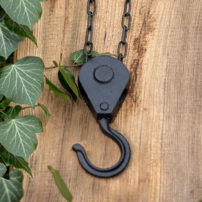 Produktbild von Dekorative Blumentopfhalter als Seilwinde, Haken mit Stil, Aufhängung wie Antik