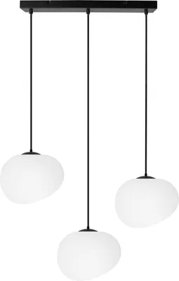Zdjęcie produktu dla Lampa wisząca STONES czarno-biała 3xE27x40W metal wym:120x58x20cm IP20 Candellux