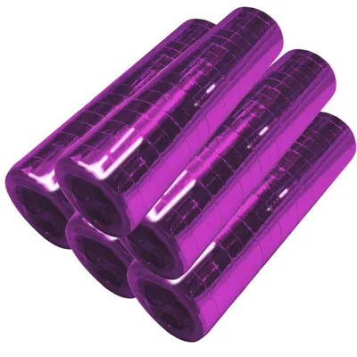Produktbild von 5 Glitzer Luftschlangen lila metallic