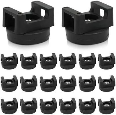 Produktbild von 20 Stück Magnetische Kabelbinder Magnethalter Magnet Kabelklemmen Magnetclips Kabel Halterungen Kabelclips Halter für Auto, Büro, Zuhause