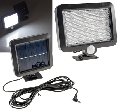 Produktbild von ChiliTec 22453 LED Solar Wandleuchte m. Bewegungsmelder 300lm, 6000K, Akku, externe Solarzelle