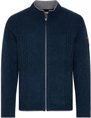 Produktbild von ROGAN Trachten Wolljanker Strickjacke Trachten Jacke, Größe:50/M, Farbe:Dunkelblau