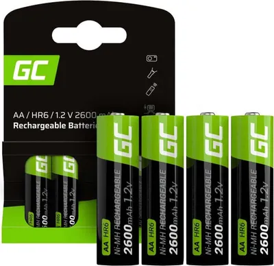 Imagen del producto de Batería Green Cell, 4 pilas AA, modelo HR6, 2600 mAh