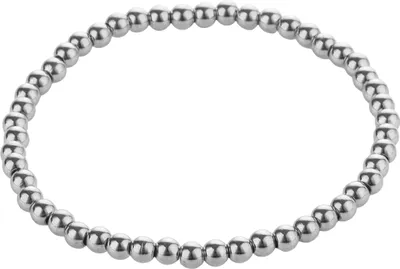 Produktbild von Damen-Armband, mehrschichtige Legierungsperlen, glänzend poliert, einfacher Stil, einfarbig, vakuumgalvanisiert, für den Alltag, Dating, Party
