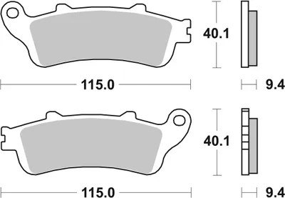 Produktbild von sbs Bremsbeläge Satz Hinten 722LS