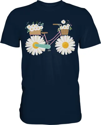 Produktbild von Süßes Gänseblümchen Fahrrad Shirt Garten Fahrradfahrer Gärtner – Navy / S