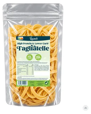Produktbild von Locawo High Protein Low Carb Tagliatelle | Bandnudeln | Pasta | Nudeln 200g