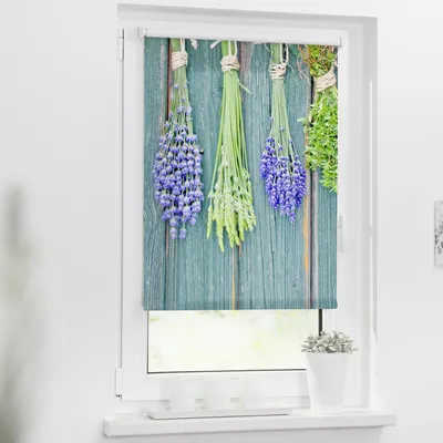 Obrázek produktu pro Roleta na okno Lichtblick bez vrtání Bylinky 90x150 cm včetně upínacích držáků