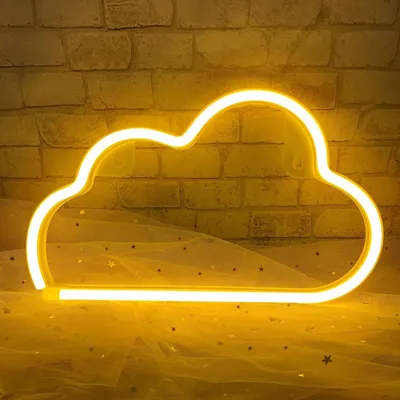 Obrázok produktu pre LED-Wolk, neonová tabuľa, teplá biela, 29,5 x 18,3 cm