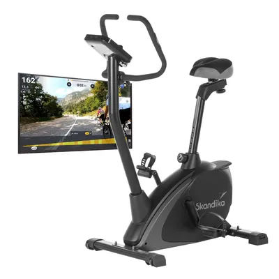 Produktbild von Skandika Ergometer Vinneren Design Hometrainer | Fitness Fahrrad mit Magnetbremssystem, 11kg Schwungmasse, 12 Trainingsprogramme, Tablet-Halterung, Bl