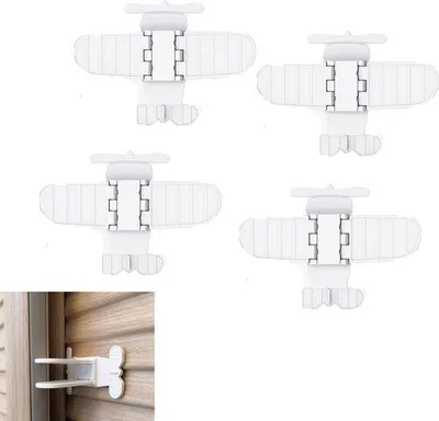 Produktbild von Kinderbeugefeste Raamschlosser - 4er Pack - Selbstklebend - Weiß